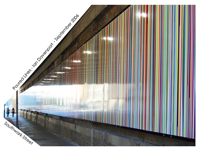 Reflections on convergence or divergence - Ian Davenport's Poured Lines 2006