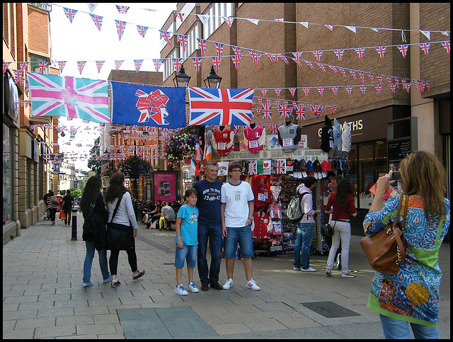 Olympic flags in Oxford