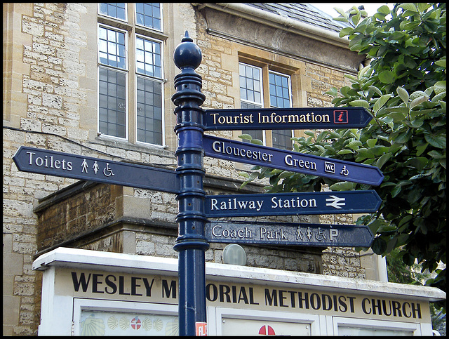 New Inn Hall signpost