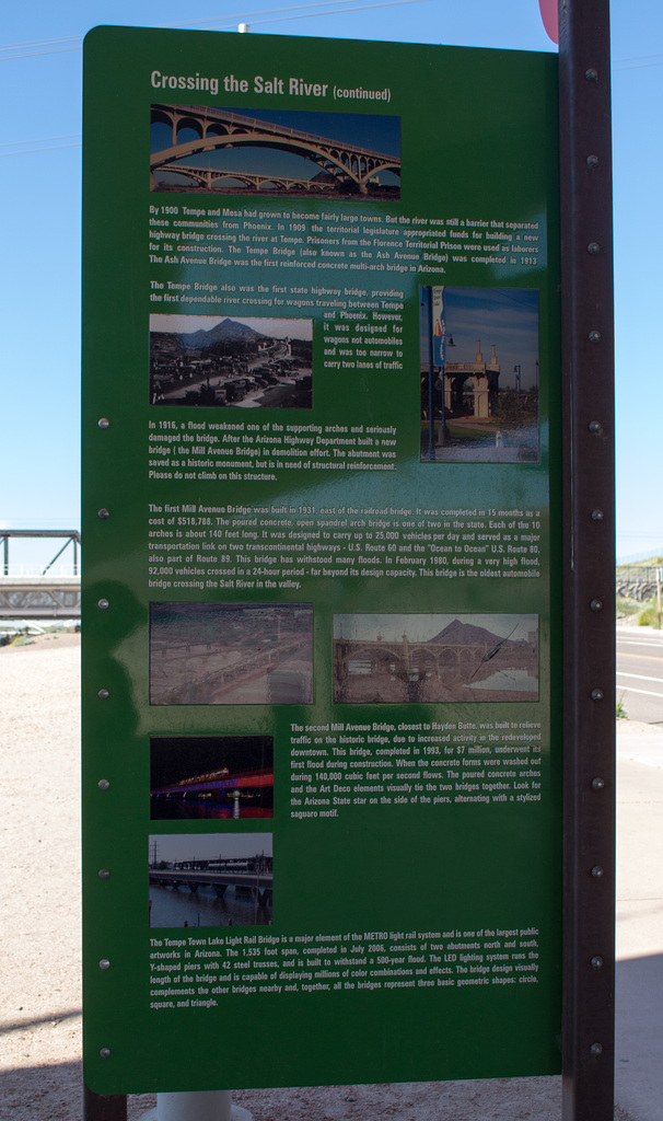 Tempe Mill Ave bridge  (1861)