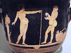 Detail of a South Italian Bell Krater with Burlesque Actors in the Boston Museum of Fine Arts, January 201818