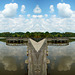 Mirrored walkway reflection