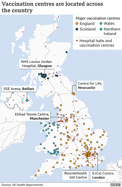 cvd - UK vaccination hubs, 21st May 2021