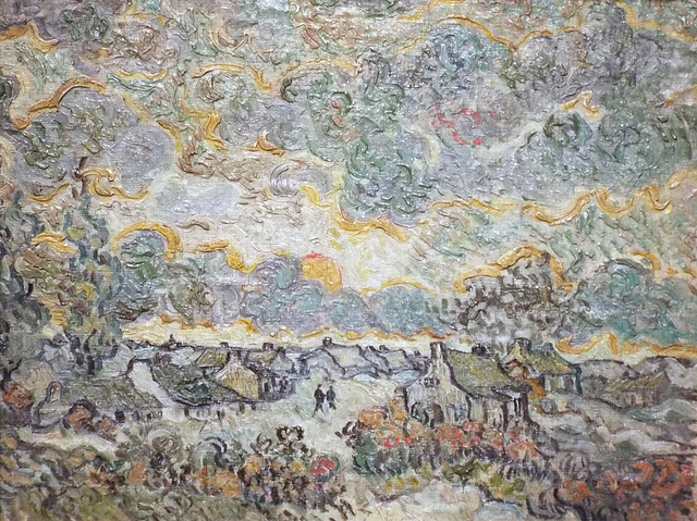 Detail of Reminiscence of Brabant by Van Gogh in the Metropolitan Museum of Art, July 2023