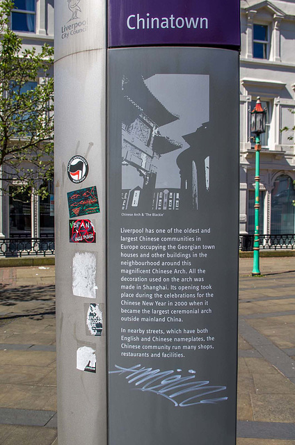 Sign at the start of China Town, Liverpool