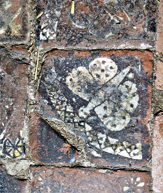 morley church, derbs ; c14 butterfly tiles