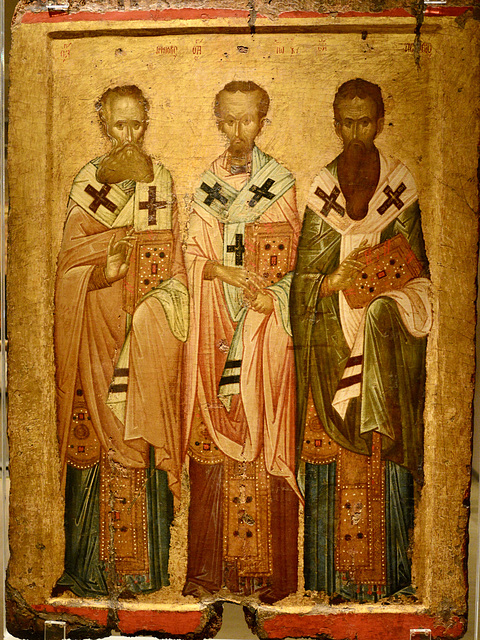 Athens 2020 – Byzantine and Christian Museum – Icon with the Church Fathers