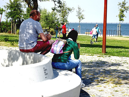 Relaxing  by the riverbanks Tagus