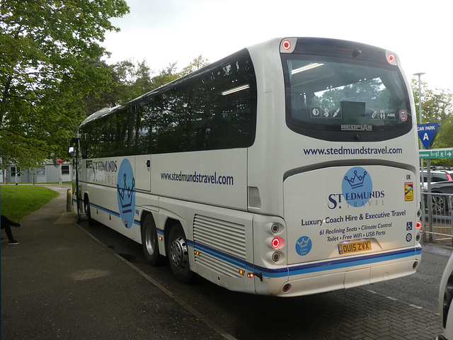 St. Edmunds Travel OU15 ZVX at West Suffolk Hospital - 5 May 2023 (P1150428)