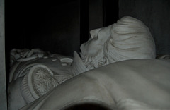 Detail of monument to Admiral Henry Meynell, Yoxall, Staffordshire