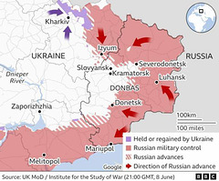 UKR - east & Donbas, 8th June 2022