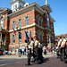 The Honor Guard passes the courthouse
