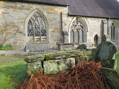 fenny bentley church, derbyshire (3)c15 chest tomb, church of c.1300 with early and mid c14 window tracery, nearly all restored