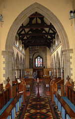 Yoxall Church Staffordshire, Interior looking west from altar