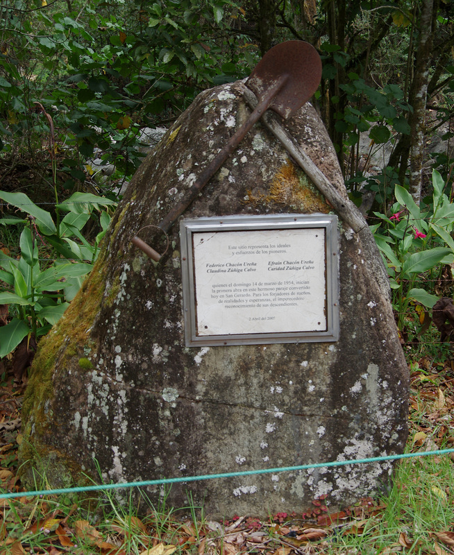 Memorial to the Chacón family, pioneers in this valley