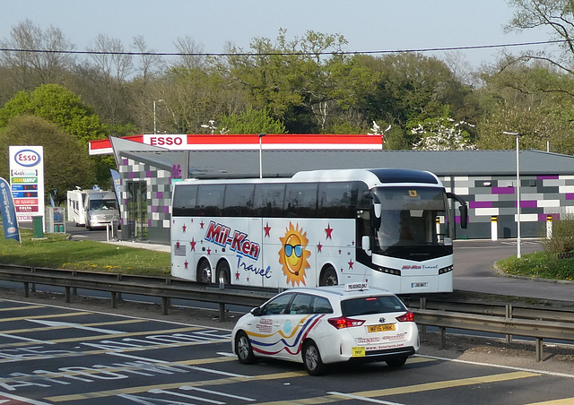 Mil-Ken Travel J18 MKT (FJ07 AEA) on the A11 at Barton Mills - 22 Apr 2019 (P1010016)