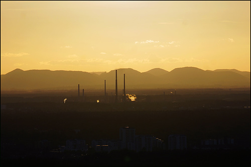 Abend über Karlsruhe