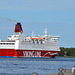 MS MARIELLA beim verlassen des Hafens in Stockholm in richtung Helsinki