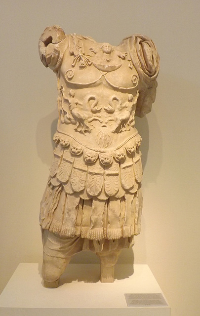 Statue of a Man in a Cuirass found in Megara in the National Archaeological Museum of Athens, May 2014