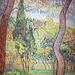 Detail of Trees in the Garden of the Asylum by Van Gogh in the Metropolitan Museum of Art, July 2023
