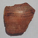 Ostrakon from Qasr Ibrim in Nubia in the Metropolitan Museum of Art, February 2024