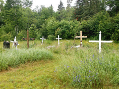 Foin funéraire avec croix autochtones