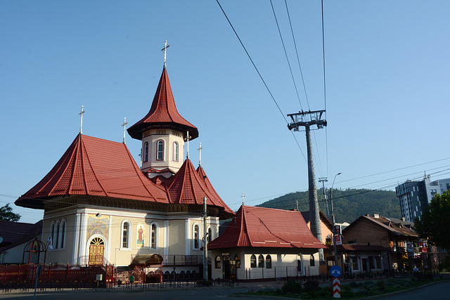 Romania, Piatra Neamț, Church of the Descent of the Holy Spirit and Telegondola Cable Car Line