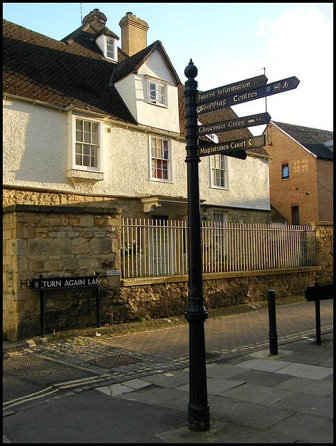 Turn Again signpost