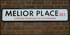 Melior Place street sign