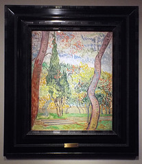 Trees in the Garden of the Asylum by Van Gogh in the Metropolitan Museum of Art, July 2023