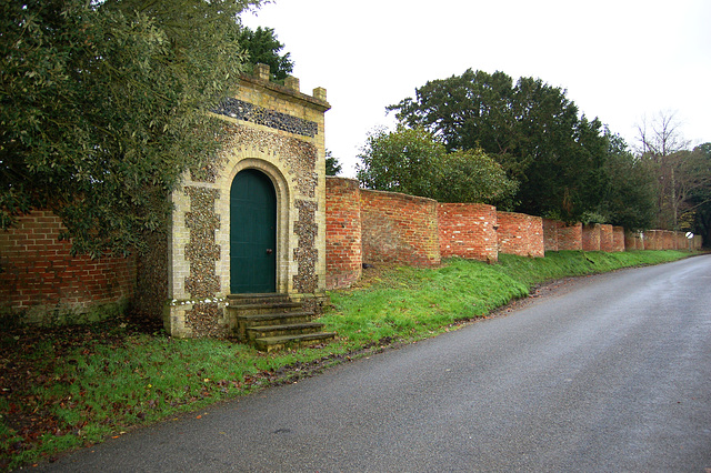 Bramfield Hall Garden Walls, Suffolk