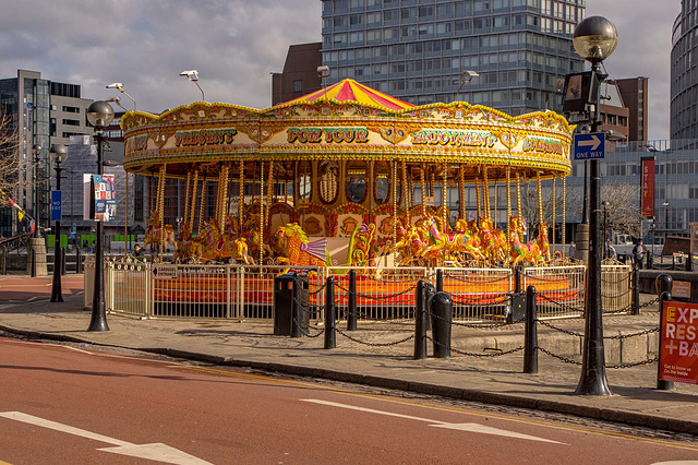 A carousel at Albert Dock