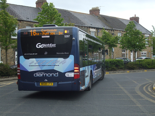 DSCF4127 Go North East (Go-Ahead Group) 5287 (NK08 CFX) in Stanley - 18 Jun 2016