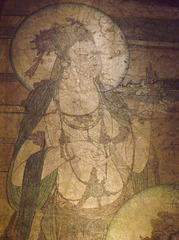 Detail of the Attendant Bodhisattva in the Princeton University Art Museum, September 2012