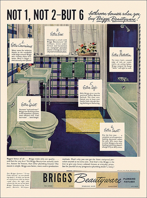 Briggs Fixtures Ad, 1950