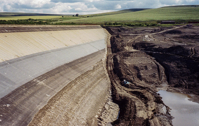 Winscar Reservoir construction c1972