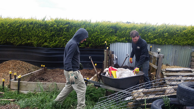 Aaron and Colin do compost