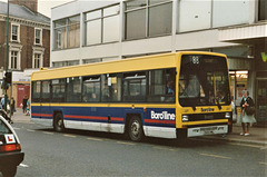 Boro’line Maidstone 227 (D155 HML) in Maidstone – May 1988 (64-11)