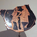 Fragment of a Kylix Tondo with Menelaus Claiming Helen by the Elpinikos Painter in the Boston Museum of Fine Arts, January 2018