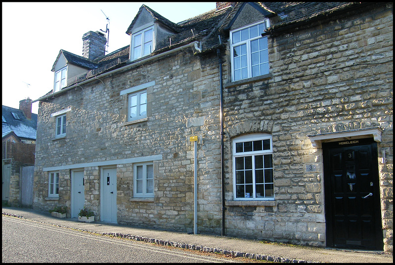 fake windows on old cottage