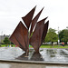 Galway, Iron Sculpture and Fountain on Eyre Square