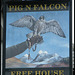 Pig 'n' Falcon pub sign