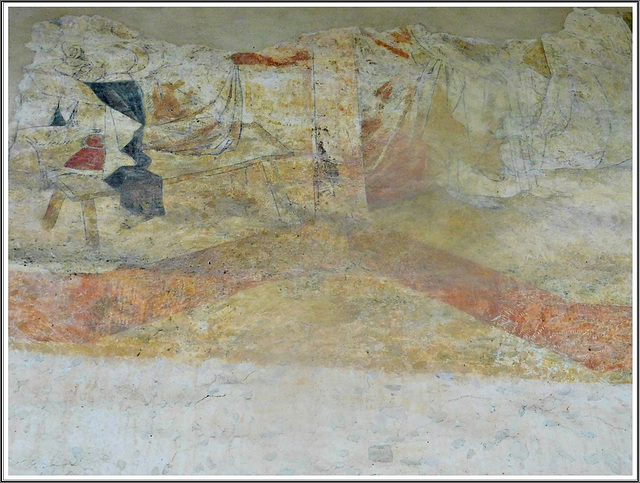 Fresque de l'église du Mont Dol :  Cène et Gethsémani