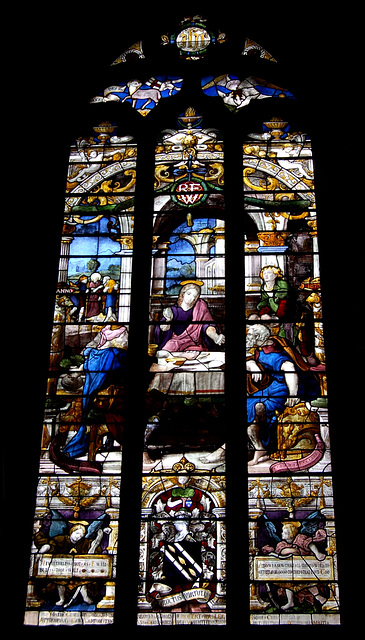 Memorial Window to Captain Robert Waller, Chesterfield Church, Derbyshire