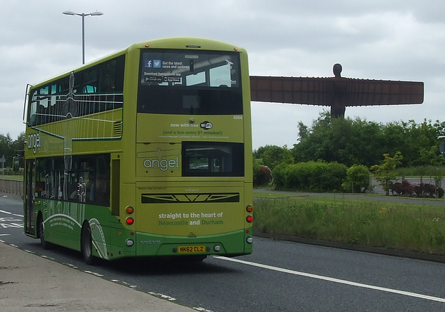 DSCF4108 Go North East (Go-Ahead Group) 6064 (NK62 CLZ) passing the Angel of the North - 18 Jun 2016