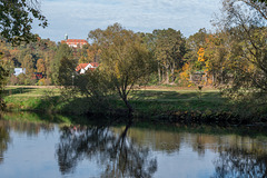 An der Zschopau, Blick zum Schloß Lichtenwalde