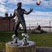 Billy Fury statue complete with a tickling stick