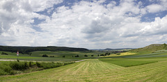 Ofnethöhlen and Riesbürg panorama