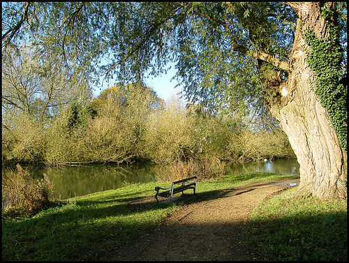 seat by the river