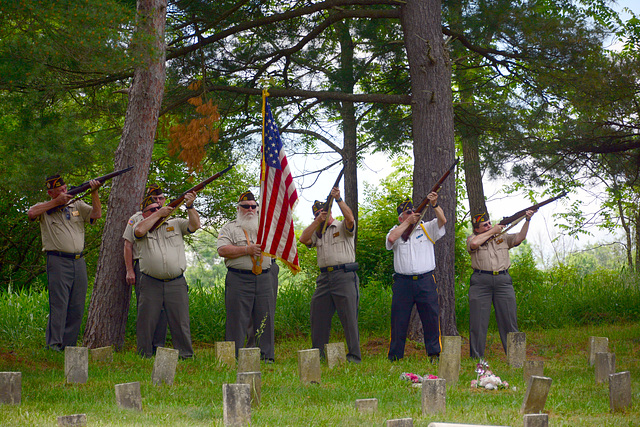 The honor guard at work